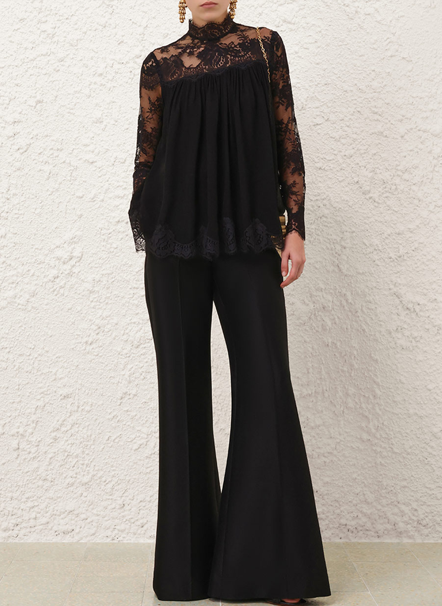 Hypnotic Lace Yoke Top - Zimmermann