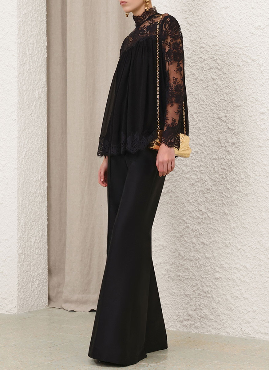 Hypnotic Lace Yoke Top - Zimmermann