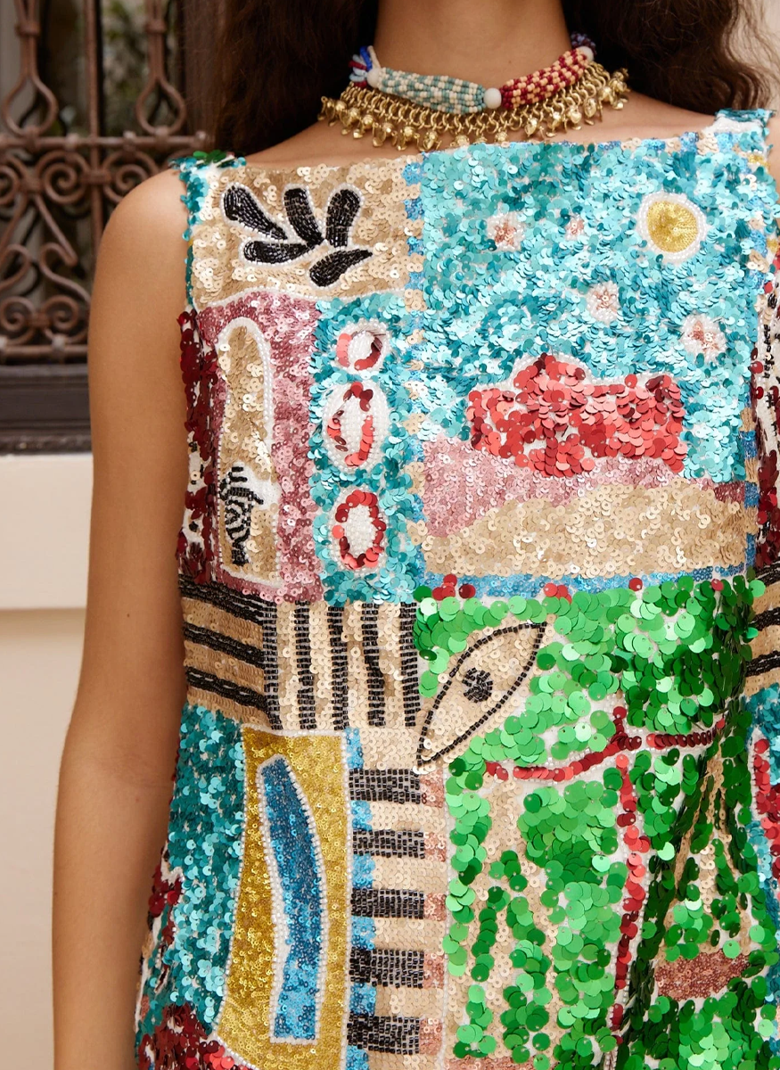 Jazz Embellished Mini Dress - Alémais