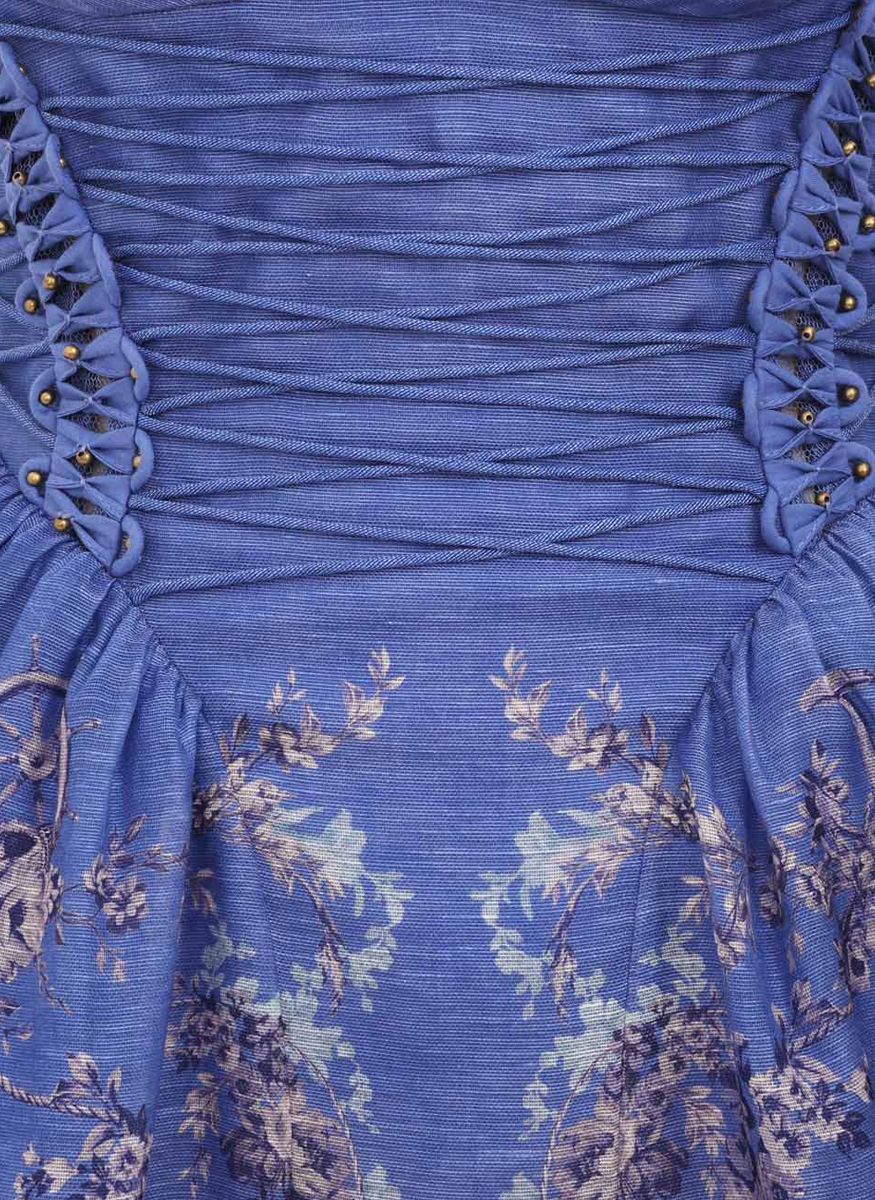 ZIMMERMANN Rebellion Beaded Picnic Dress | Blue Mermaid | Size 0 ZIMMERMANN Rebellion Beaded Picnic Dress | Blue Mermaid | Size 0