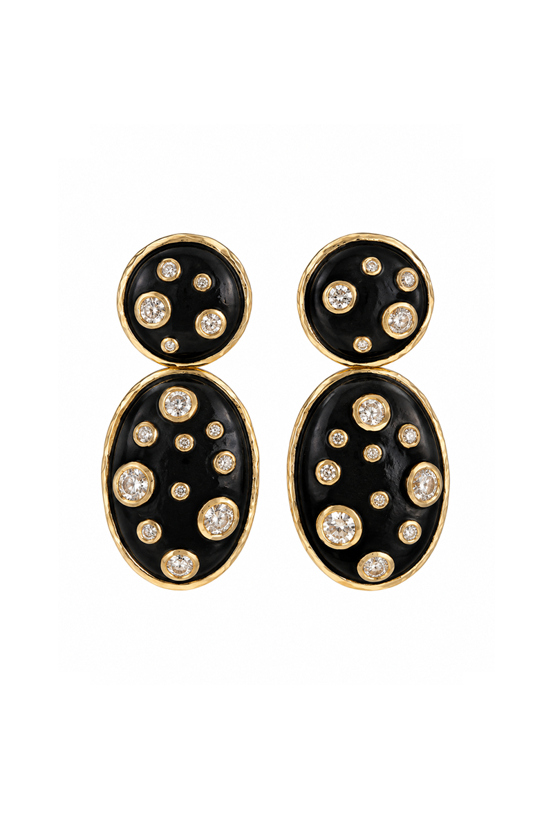 Wood Nesting Gems Earrings