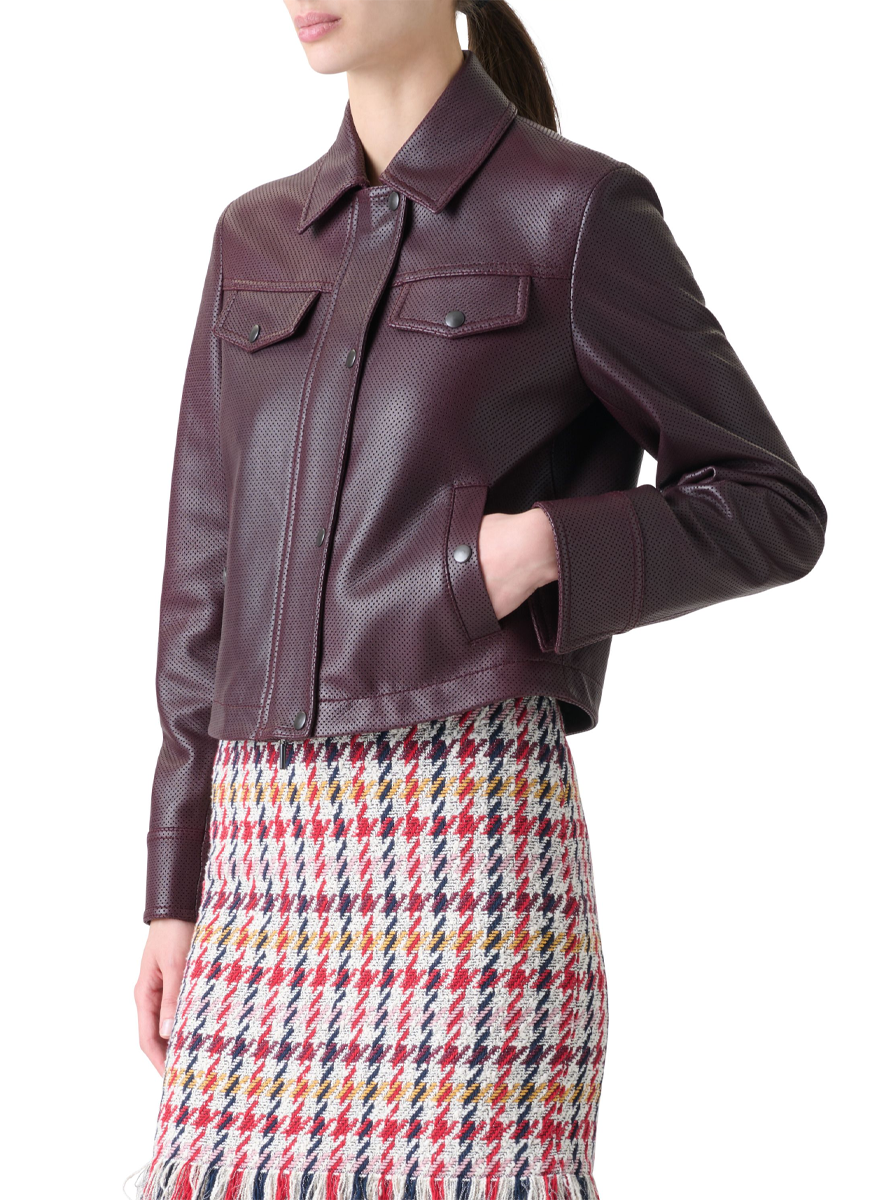 Lamb Nappa Leather Jacket - Akris Punto