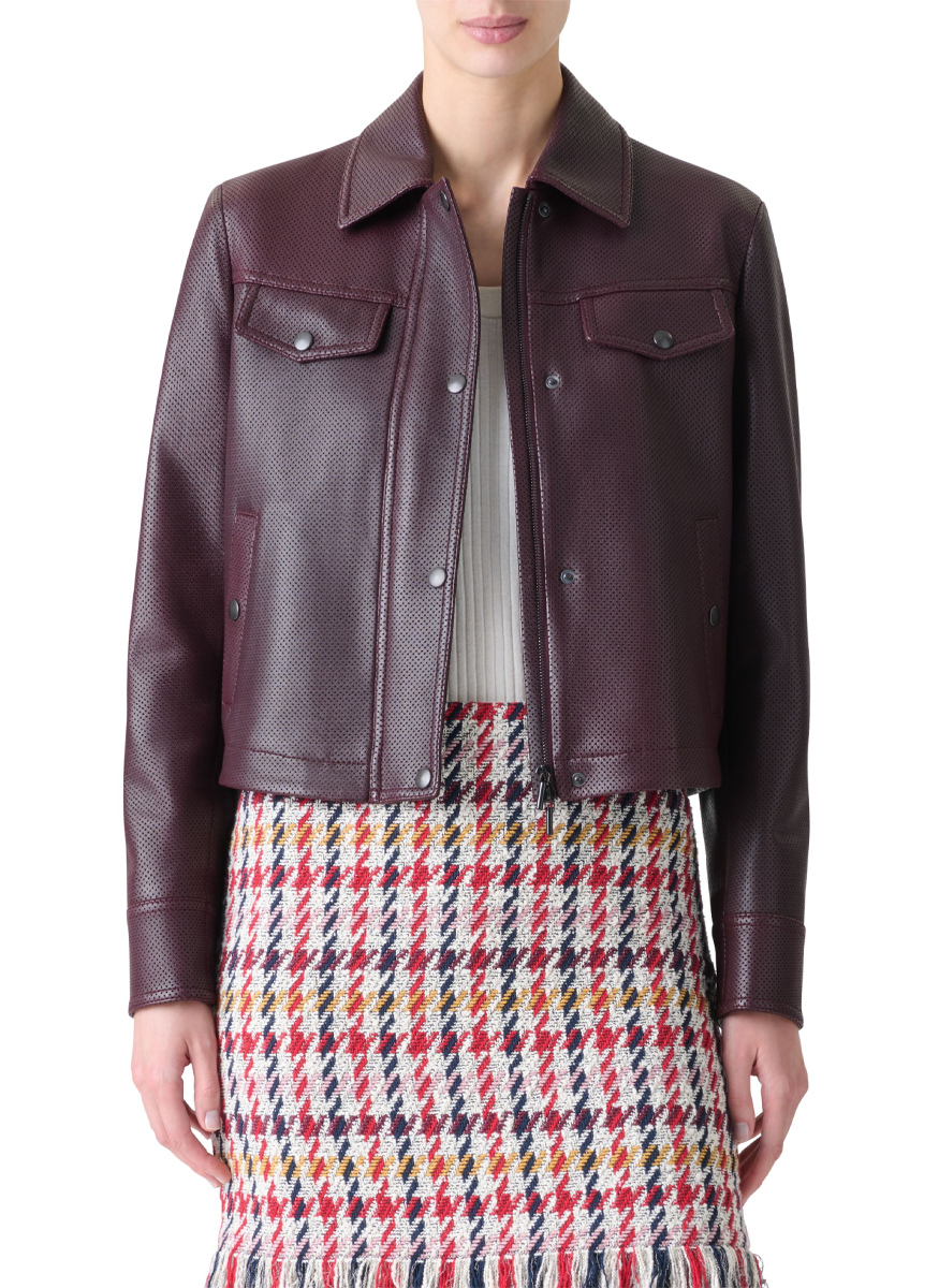 Lamb Nappa Leather Jacket - Akris Punto