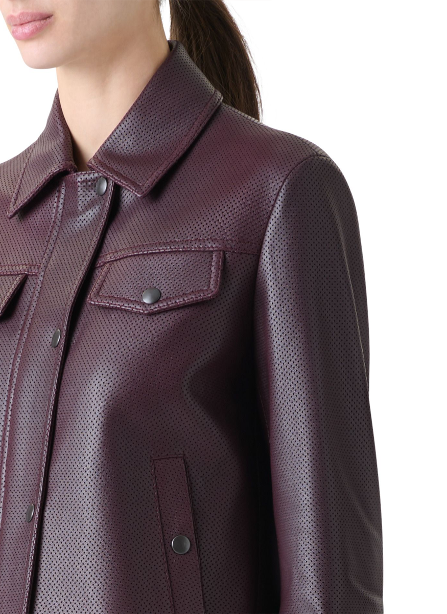 Lamb Nappa Leather Jacket - Akris Punto
