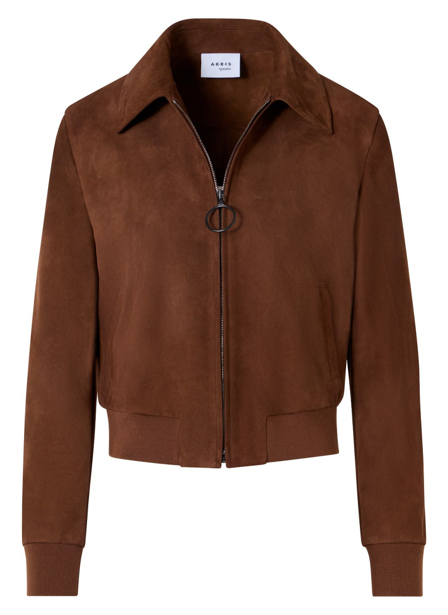 Short Jacket in Suede Goat Leather - Akris Punto
