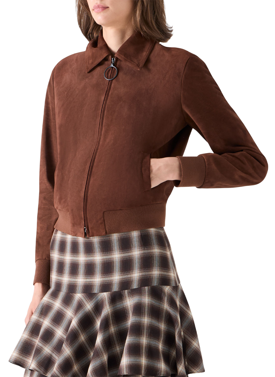 Short Jacket in Suede Goat Leather - Akris Punto