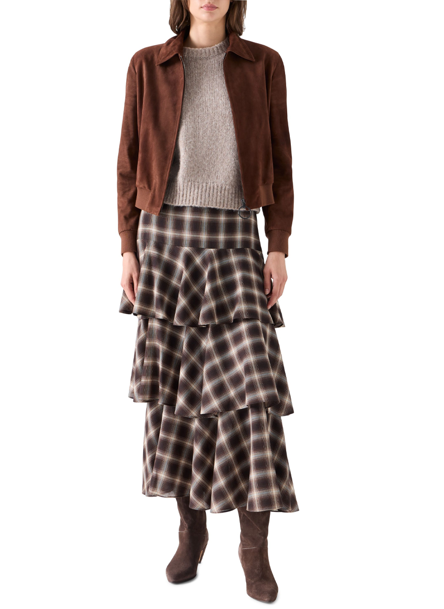 Short Jacket in Suede Goat Leather - Akris Punto