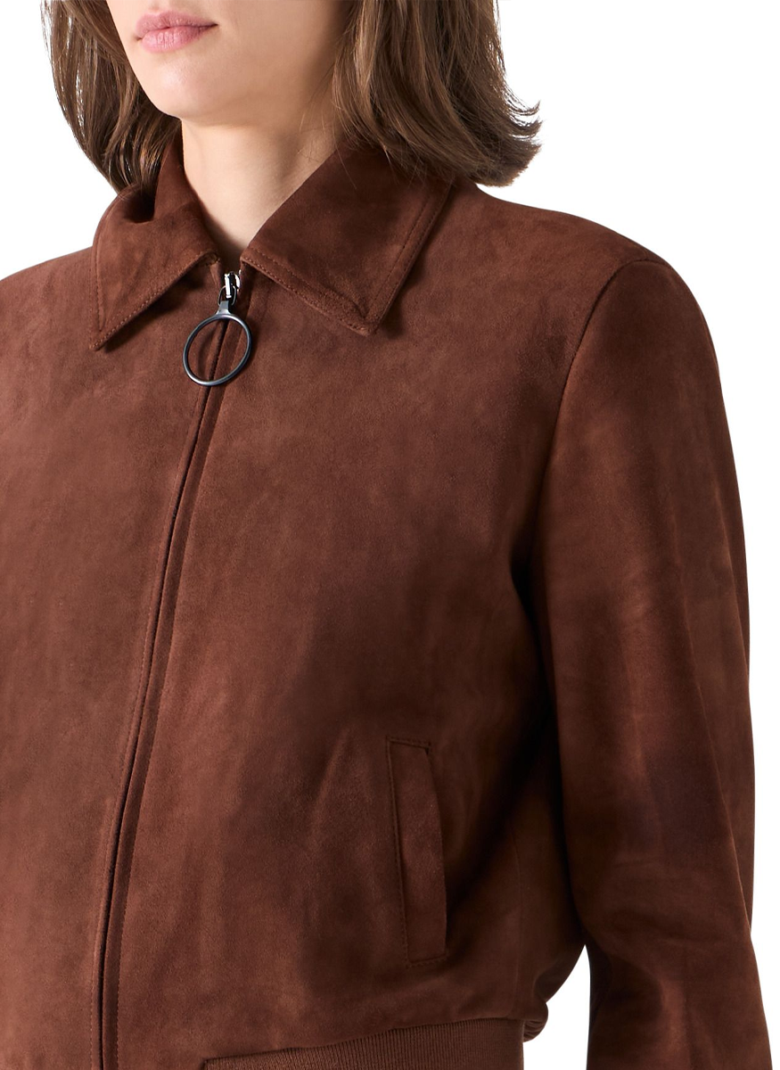 Short Jacket in Suede Goat Leather - Akris Punto