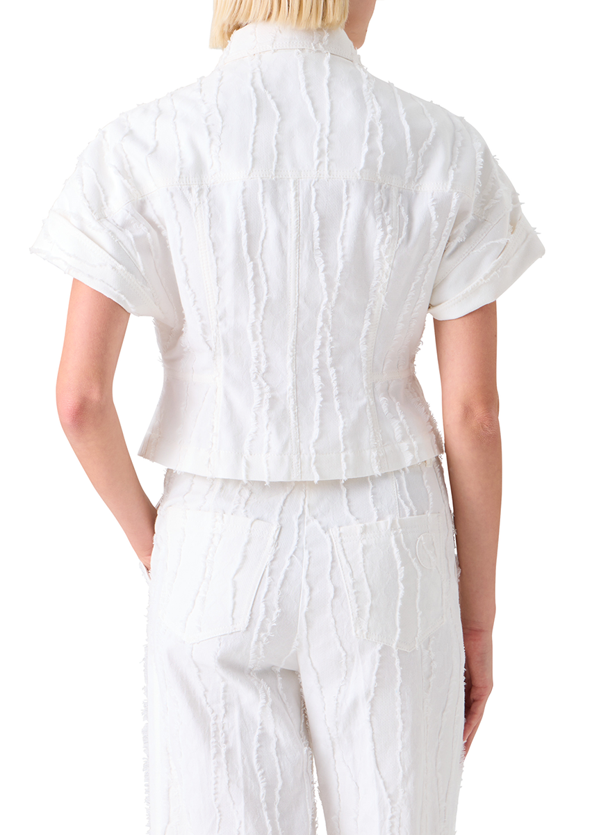 Fringed Wave Jacquard Jacket - Akris Punto