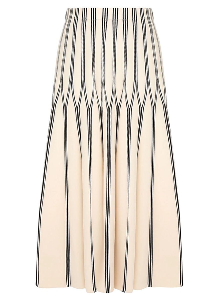 Rebellion Striped Midi Skirt