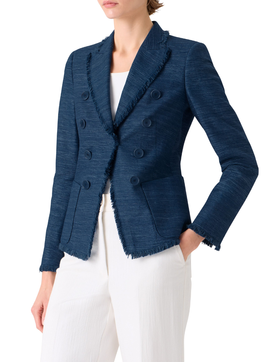 Indian Silk Double Breasted Jacket - Akris Punto