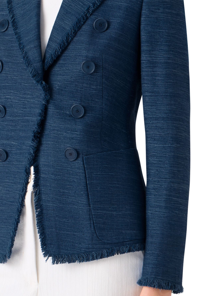 Indian Silk Double Breasted Jacket - Akris Punto