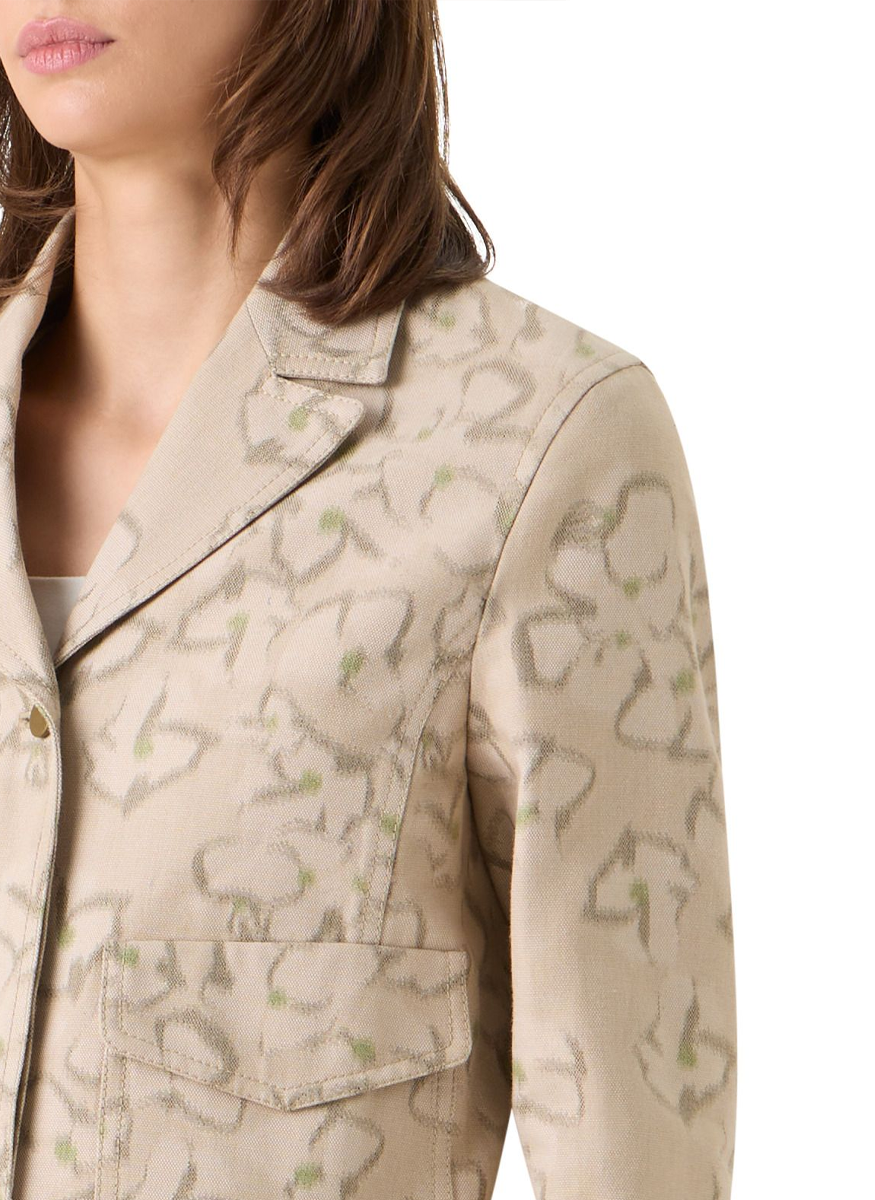 Ikat Boxy Cotton Canvas Jacket - Akris Punto