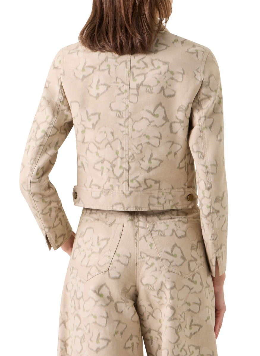 Ikat Boxy Cotton Canvas Jacket - Akris Punto