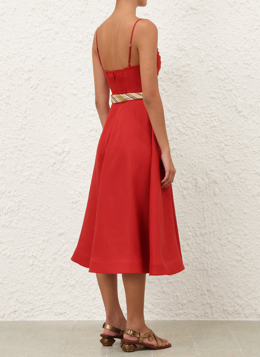 Rebellion Tuck Midi Dress - Zimmermann