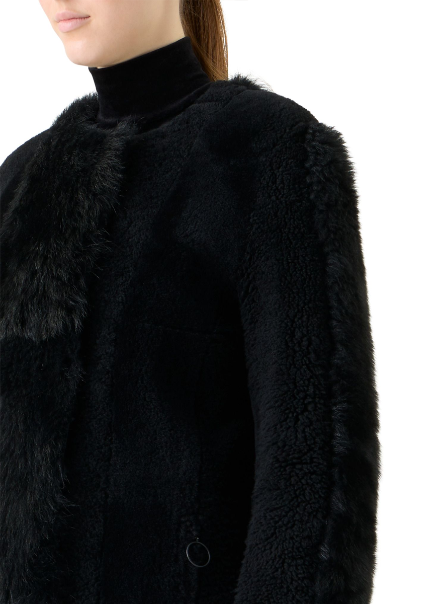 Patchwork Shearling Coat - Akris Punto