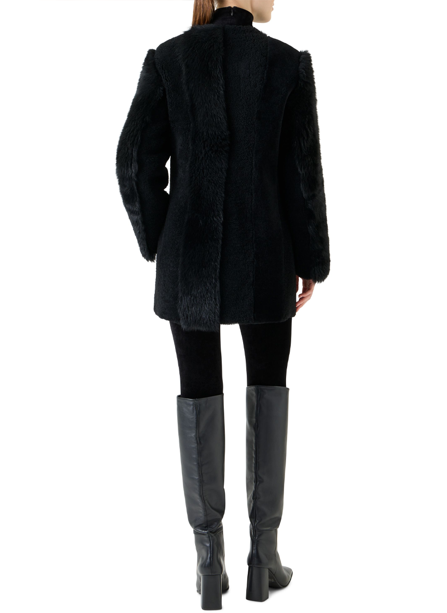 Patchwork Shearling Coat - Akris Punto