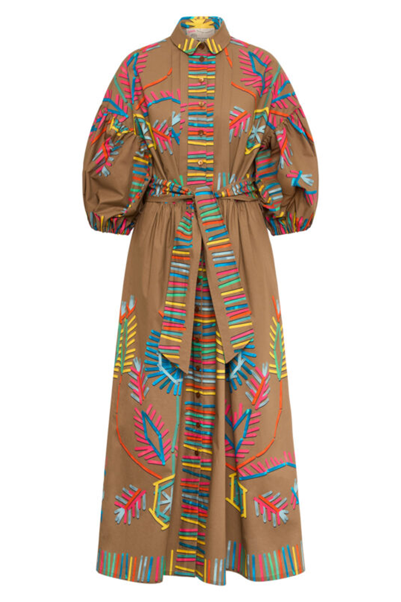 Abstract Print Cotton Dress