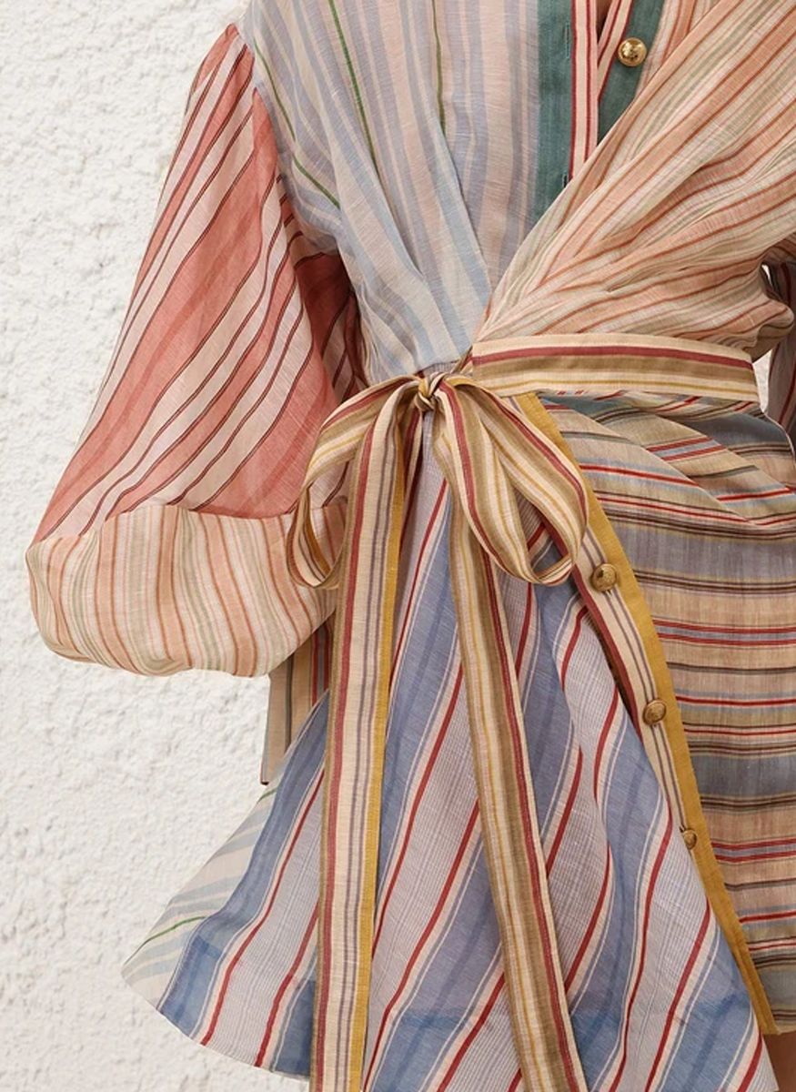 Rebellion Striped Mini Dress - Zimmermann