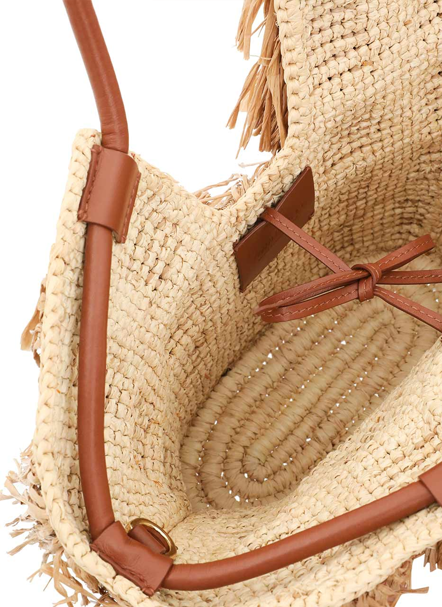 Goldentime Small Fringe Tote with Fish Charm - Zimmermann