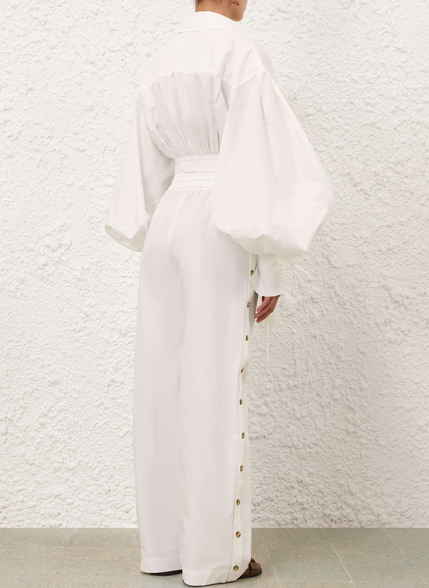 Rebellion Poplin Wrap Blouse - Zimmermann