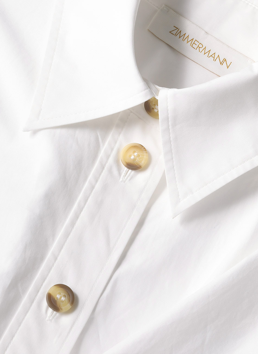 Rebellion Poplin Wrap Blouse - Zimmermann