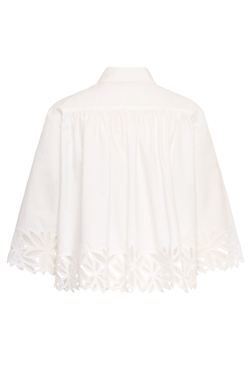 Cotton Top with Lace Detail