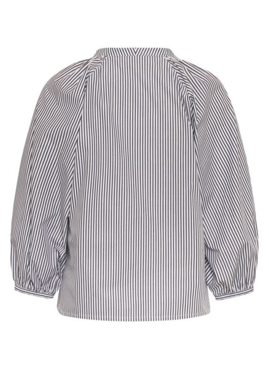 Striped Cotton Shirt with Embroidered Zebra - Maison Common