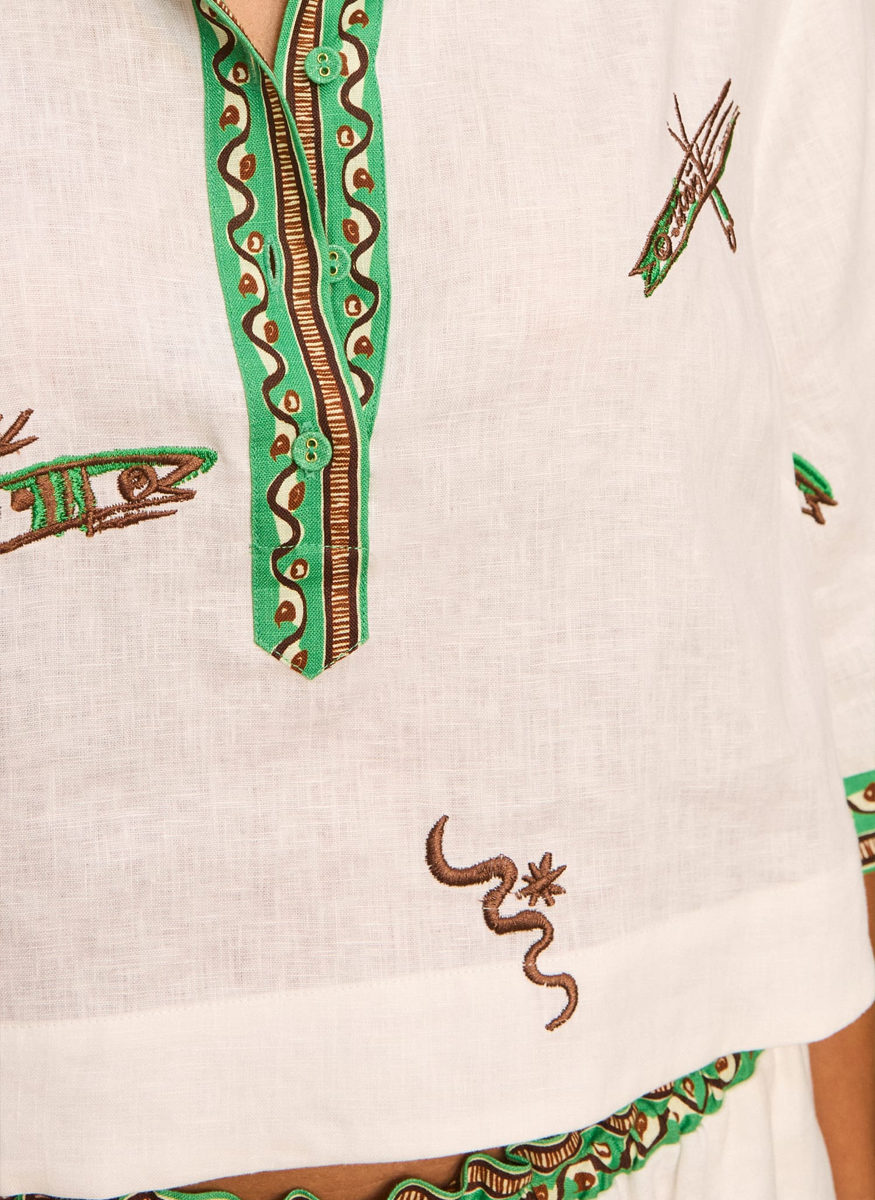 Wanda Embroidered Shirt - Alémais