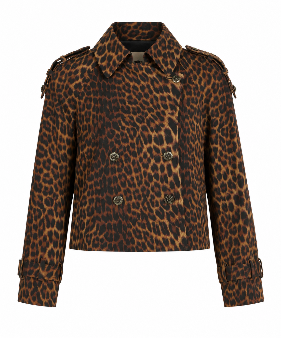 Sacha Leopard Print Cropped Jacket