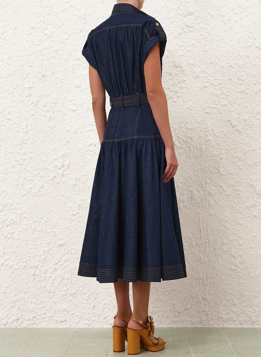 Denim Midi Dress, Harbour Blue / 2