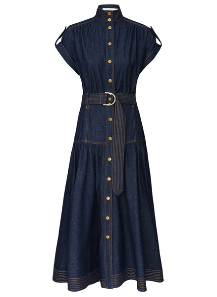 elizabeth and james denim dress Elizabeth and James Clarissa Fit and Flare Denim mini Dress size 0