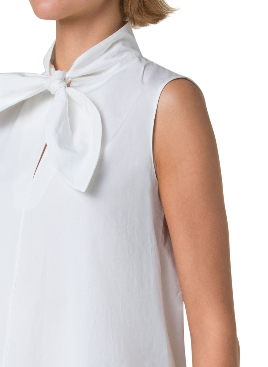 Tie Knot Collar Poplin Blouse - Akris Punto