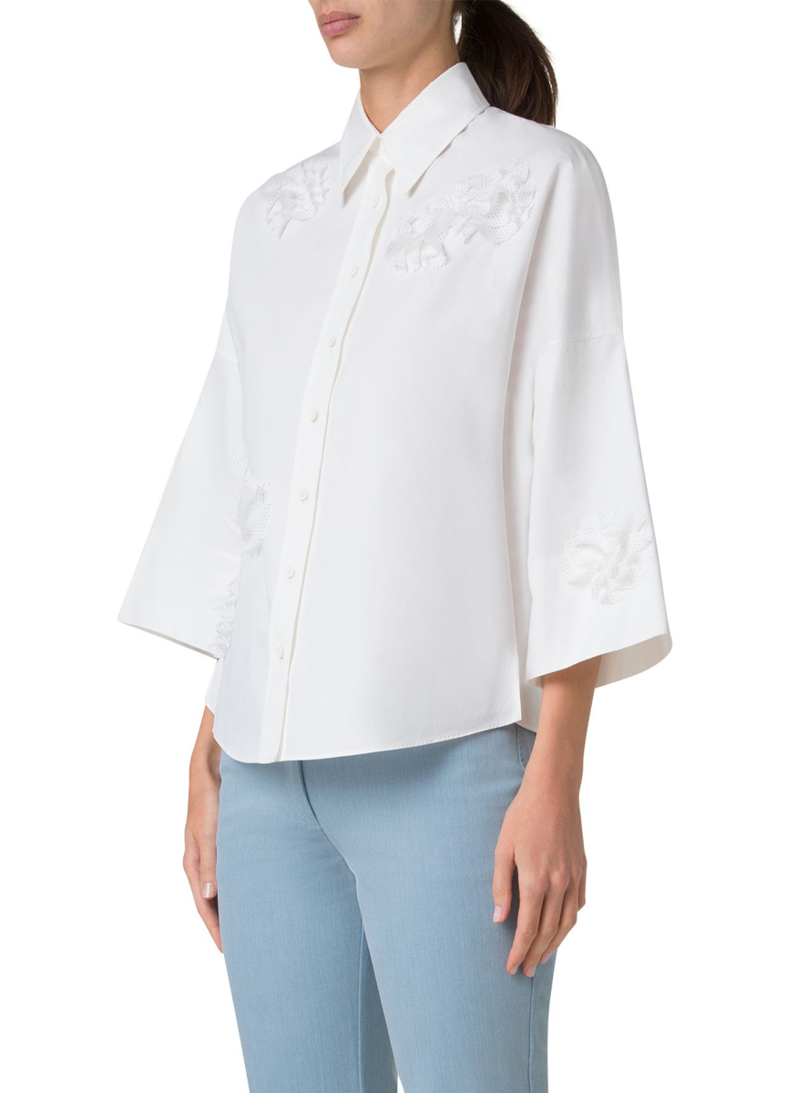 Kimono Sleeve Cotton Blouse - Akris Punto