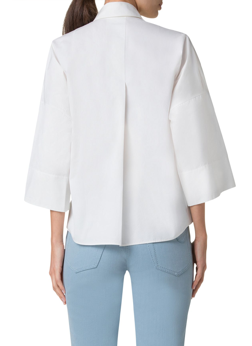 Kimono Sleeve Cotton Blouse - Akris Punto