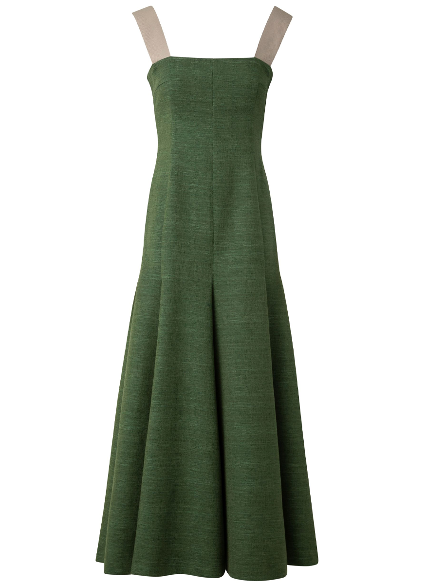 Sleeveless Square Neck Midi Dress