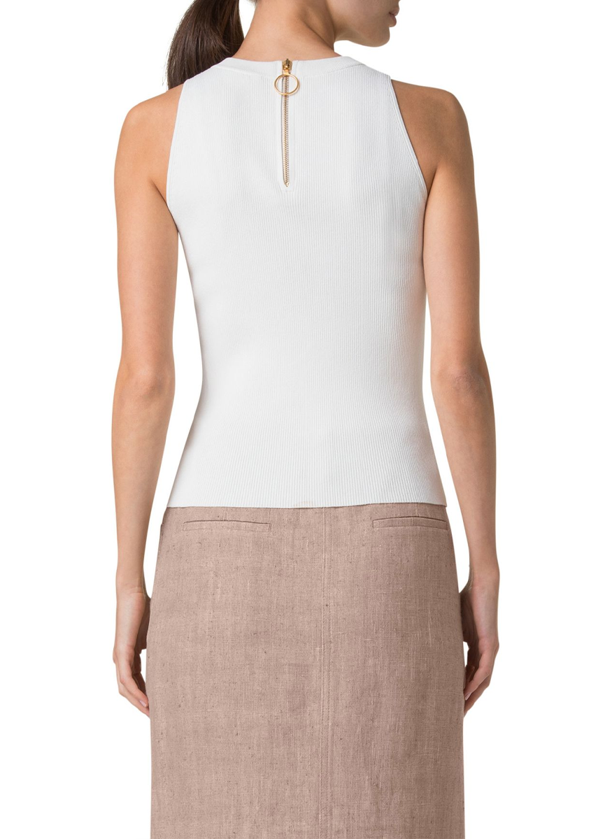 Crew Neck Sleeveless Knit Top - Akris Punto