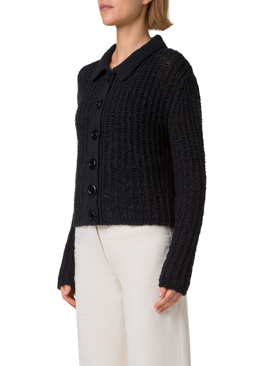 Tweed Knit Collar Cardigan - Akris Punto