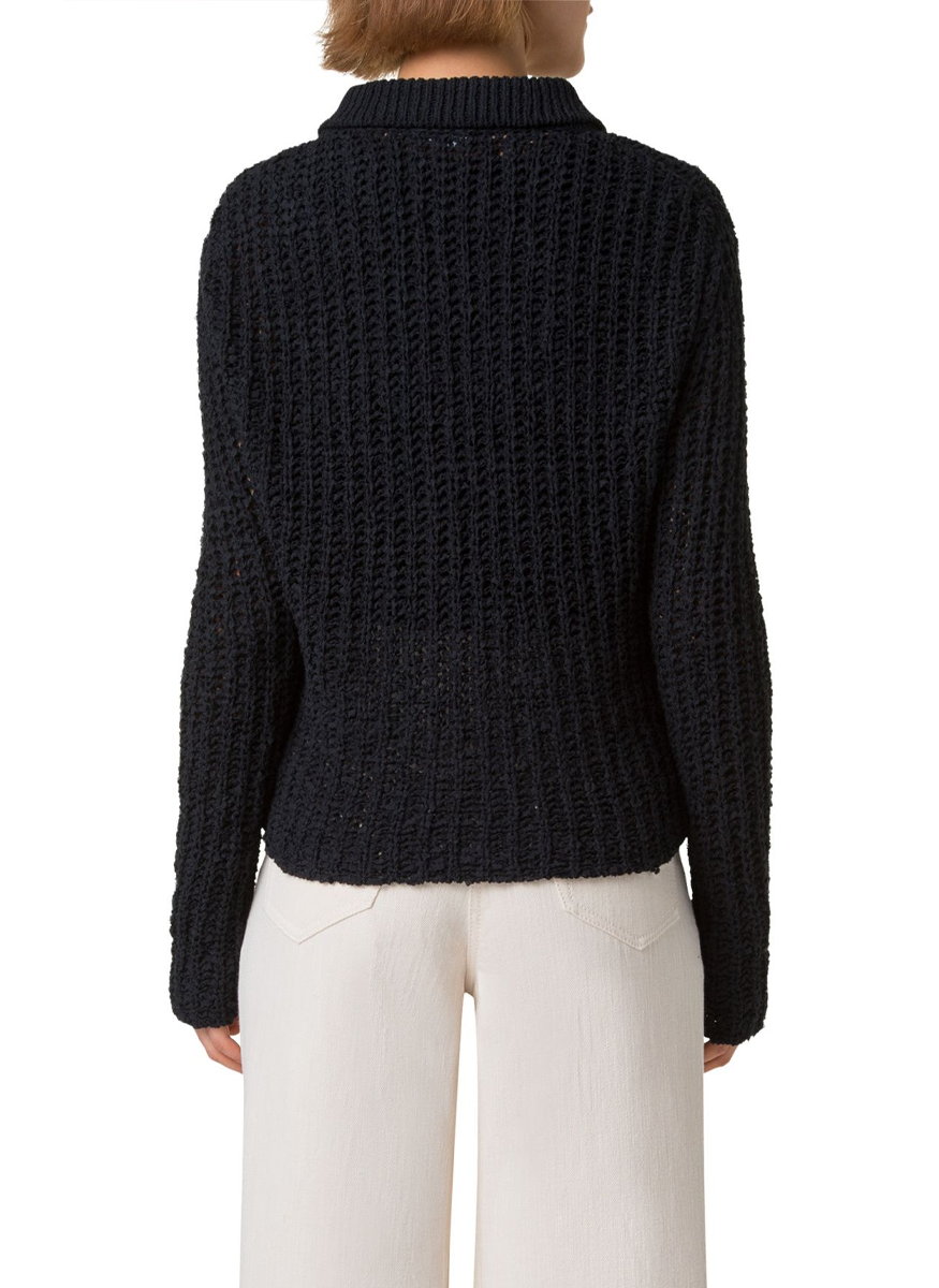 Tweed Knit Collar Cardigan - Akris Punto