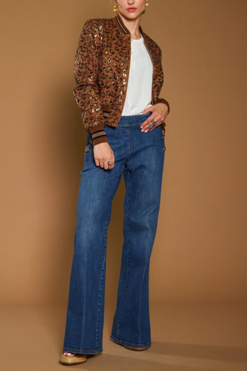 Cheetah Lurex Bomber - Maison Common