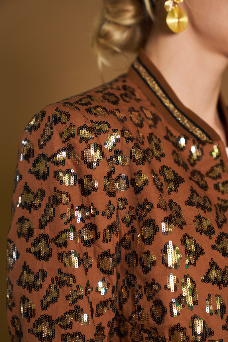 Cheetah Lurex Bomber - Maison Common