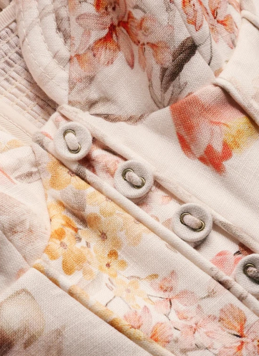 Luna Buttoned Picnic Dress - Zimmermann