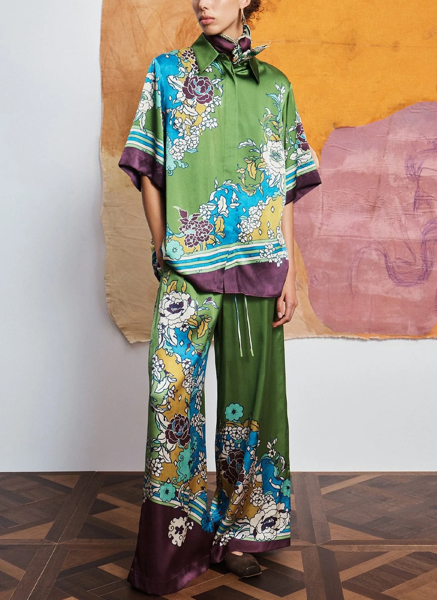 Nanci Silk Pant - ALEMAIS