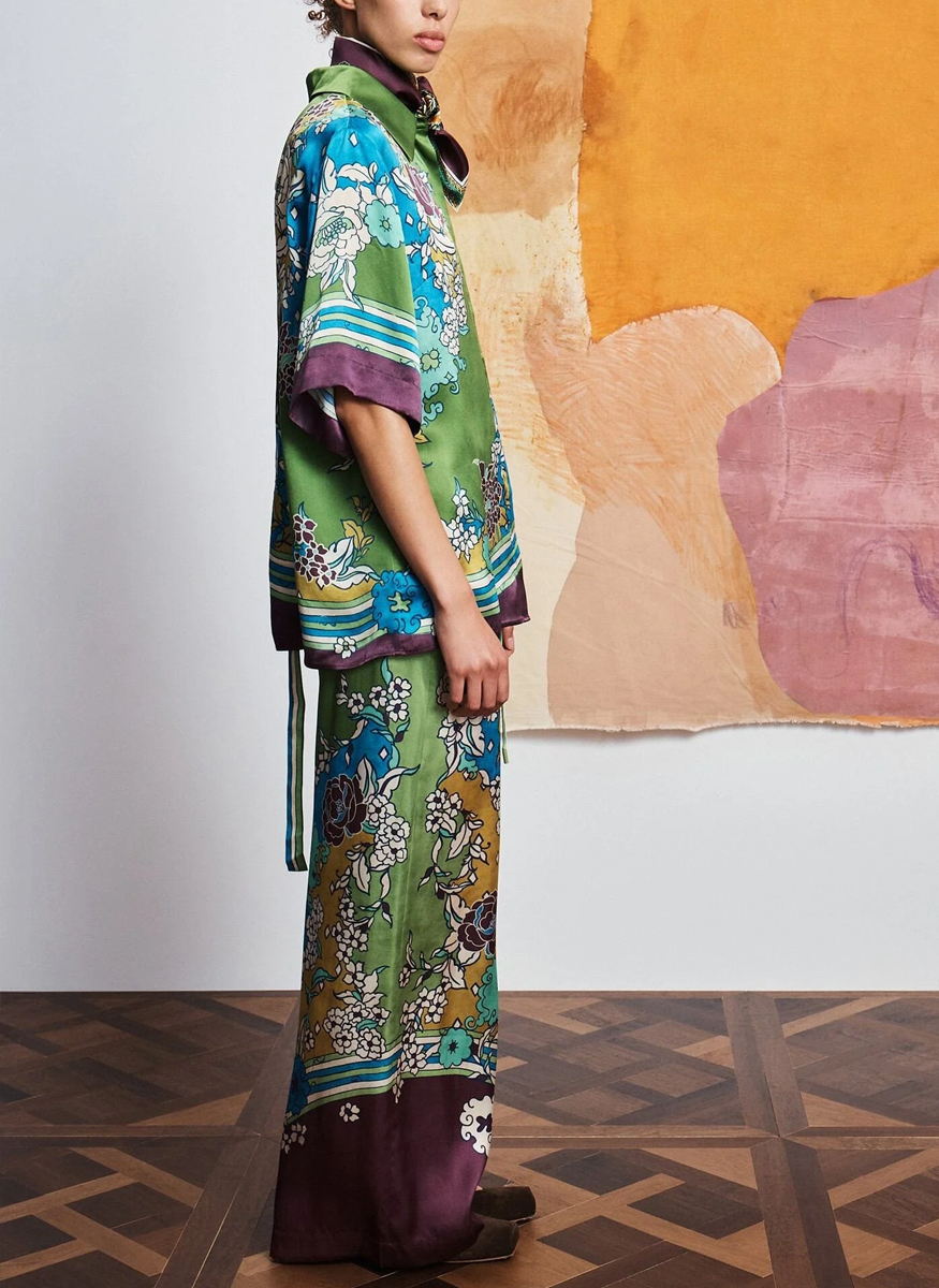 Nanci Silk Pant - ALEMAIS