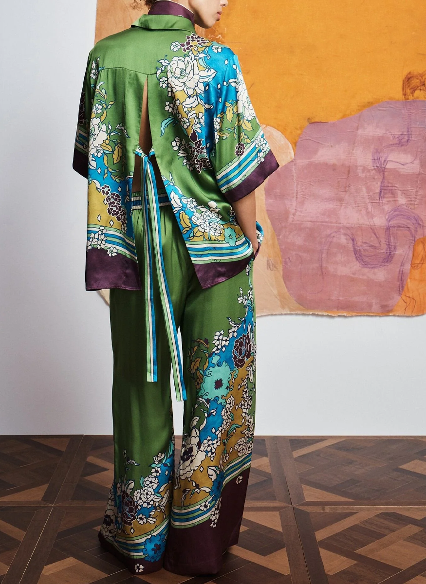 Nanci Silk Pant - ALEMAIS