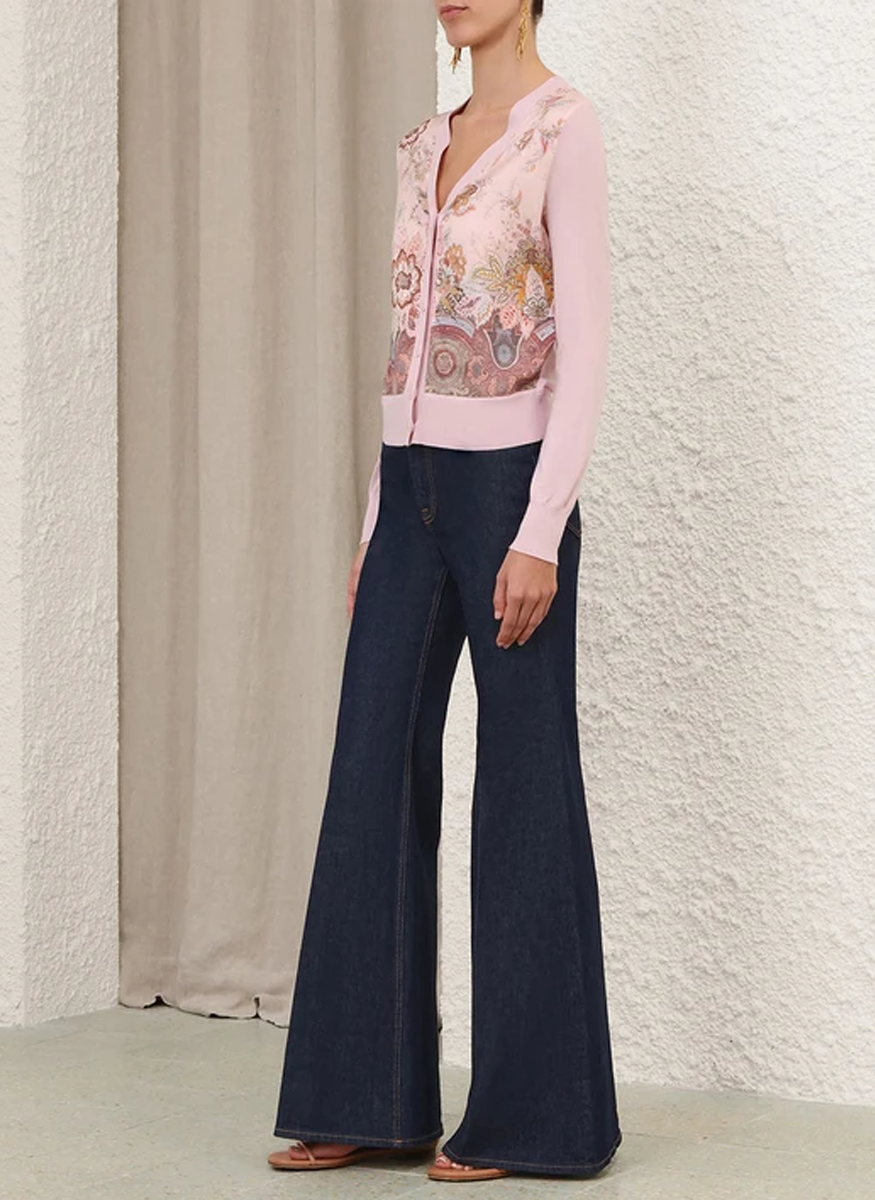 Luna Printed Silk Cardigan - Zimmermann
