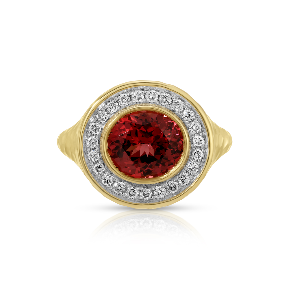 Blushing Ring Pink Garnet