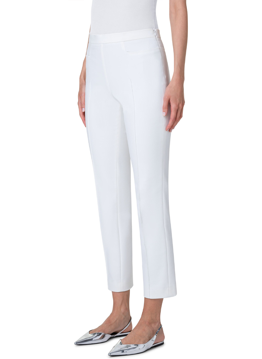 Franca Techno Pant in Cream Cotton - Akris Punto