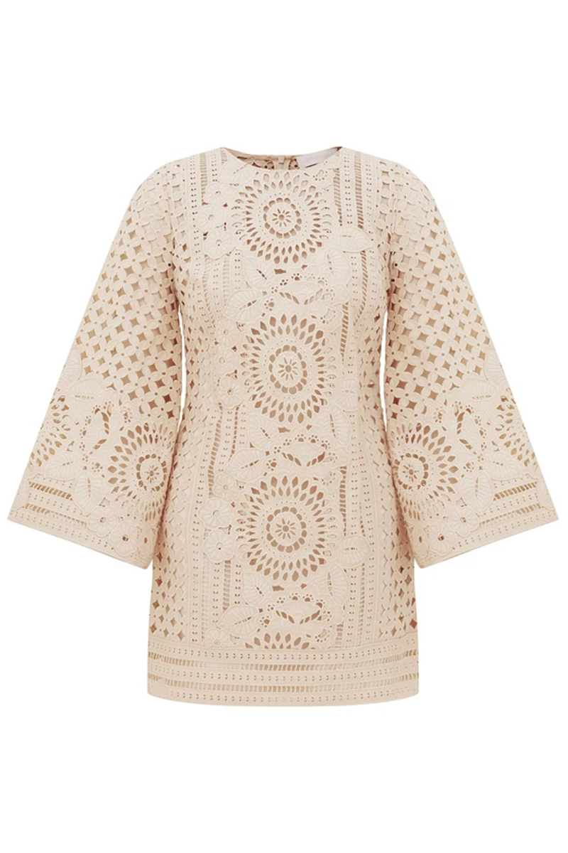Indra Embroidered Mini Dress