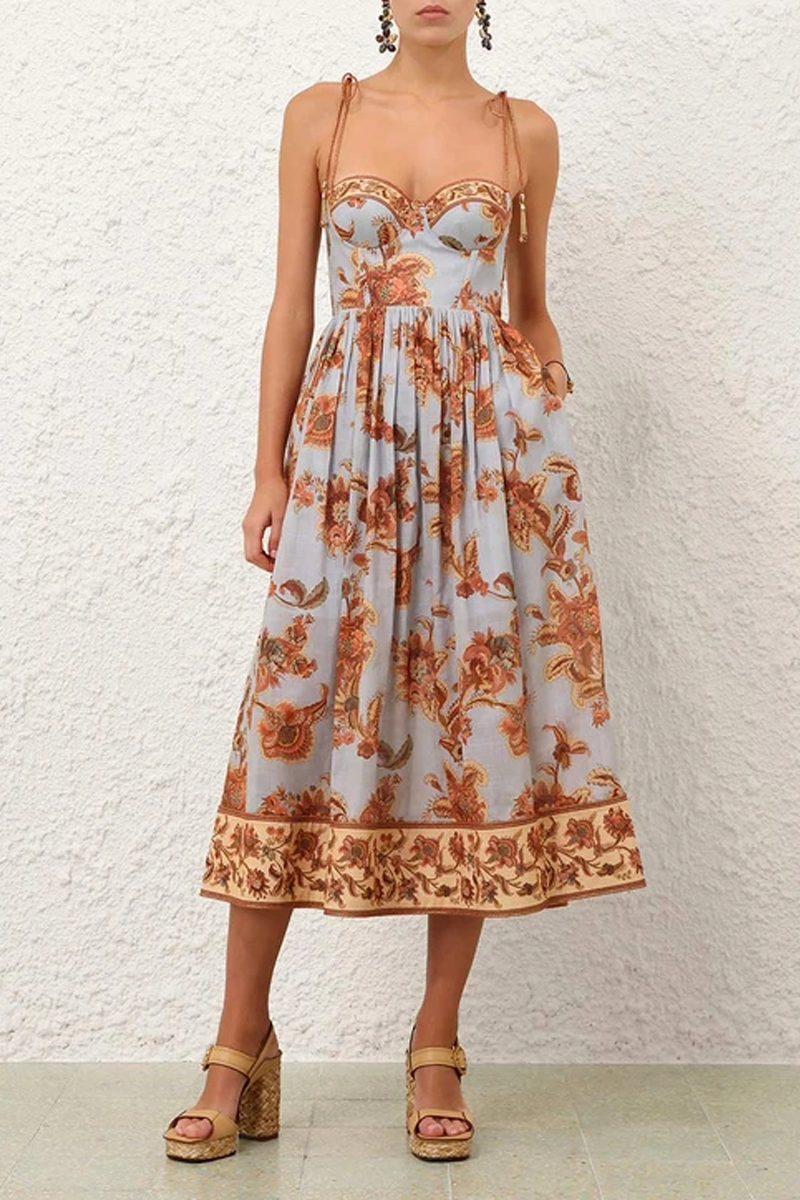 Aster Corset Midi Dress - Zimmermann